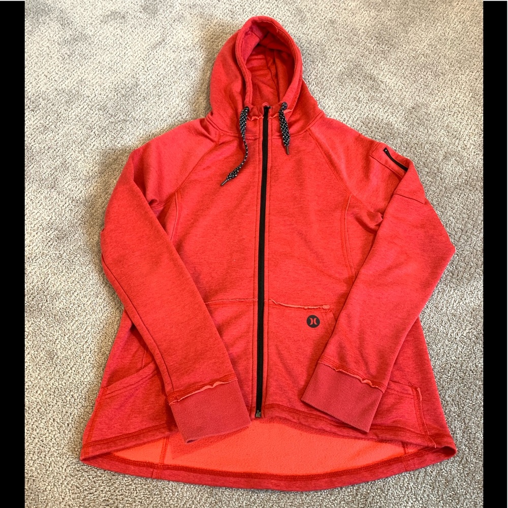 Women’s Red Hurley Zip Up w/Nike DryFit Sz M